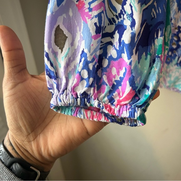 Lilly Pulitzer Willa Top Women’s Floral Coastal Resort Vacation Preppy Size XS - Picture 6 of 7